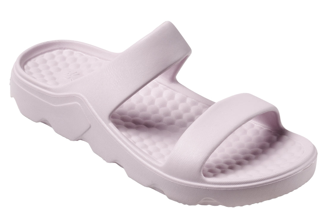 Purple sandal on a white background.