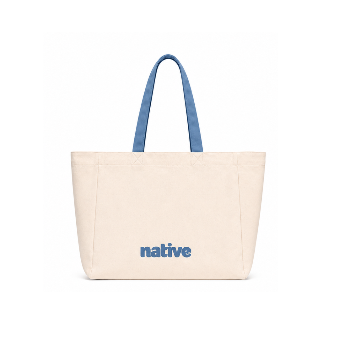 Native NATIVE OCEAN BLUE & IVORY TOTEBAG