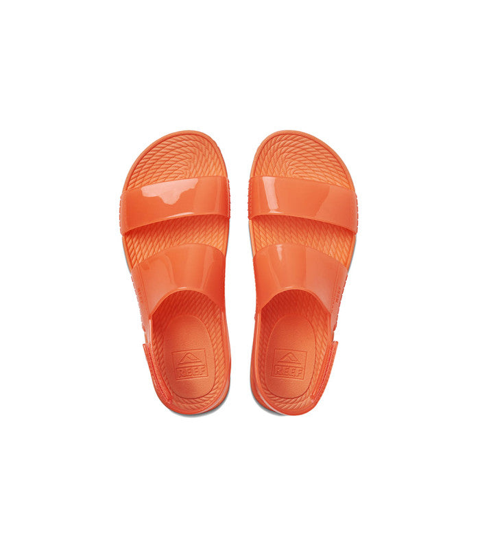 A pair of neon sandals.