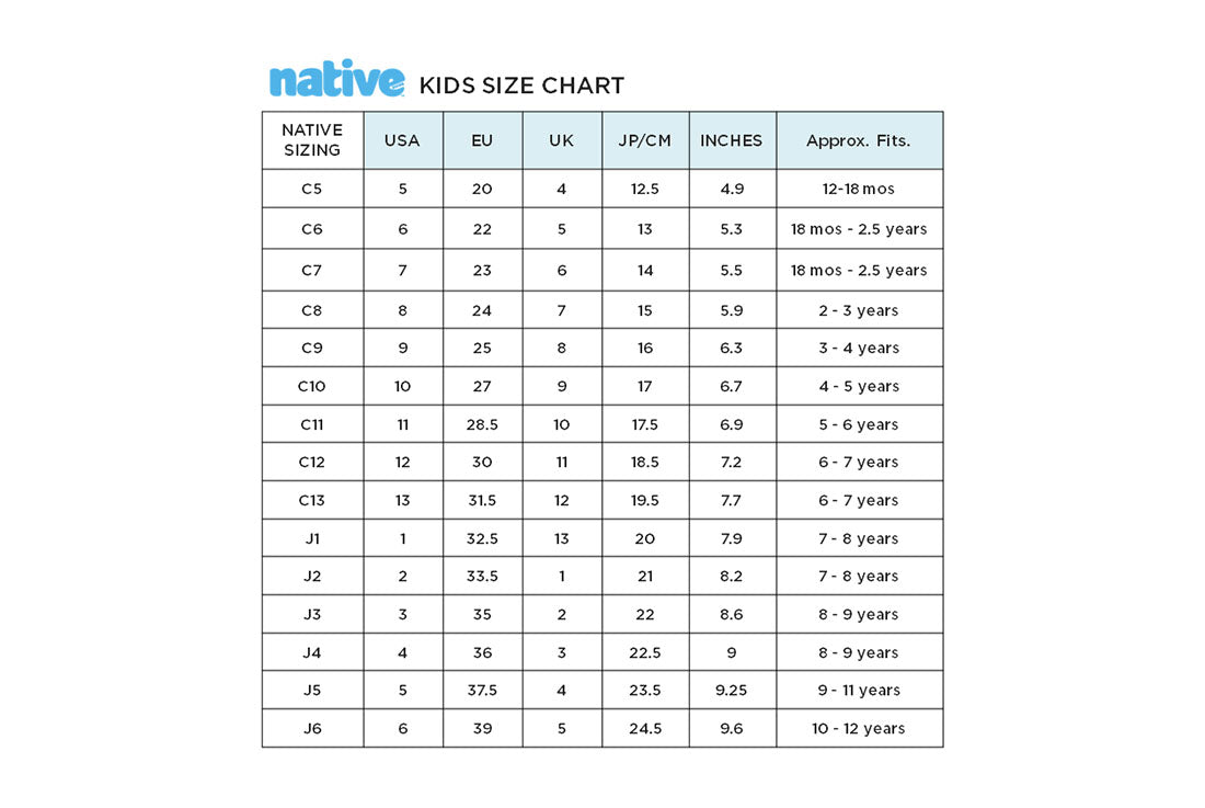 NATIVE Native Robbie Sugarlite Junior EVA Sneakers