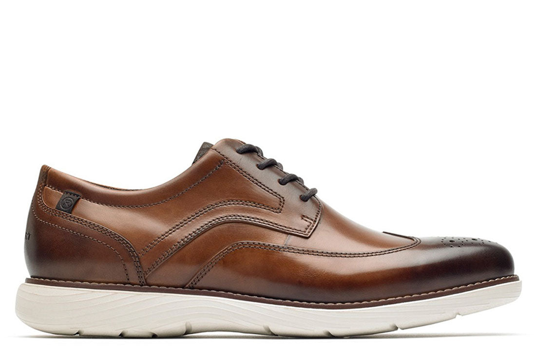 ROCKPORT Garett Wingtip Mens Tan Havane