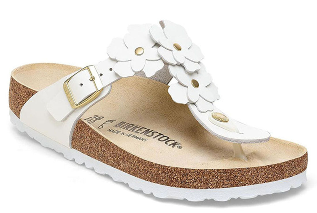 BIRKENSTOCK Gizeh Flower Embellishment Womens White