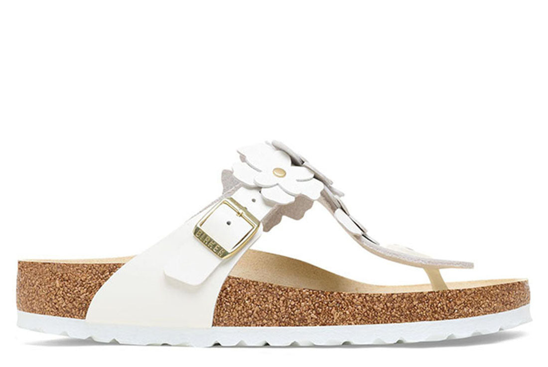 BIRKENSTOCK Gizeh Flower Embellishment Womens White