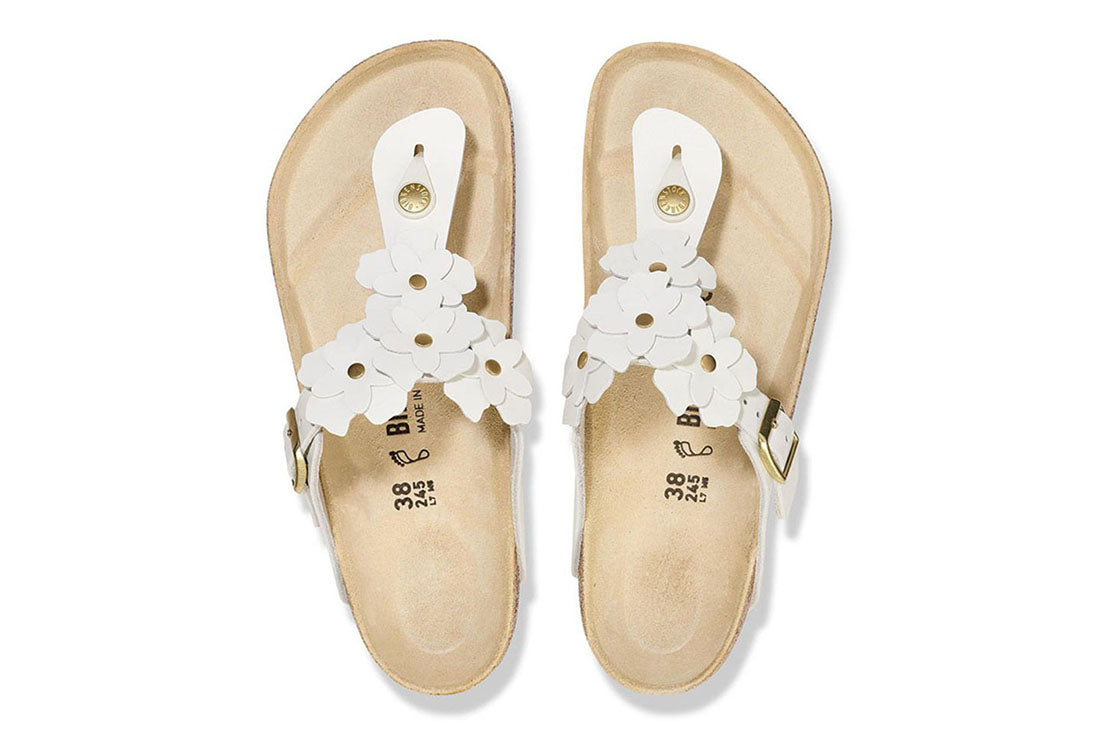 BIRKENSTOCK Gizeh Flower Embellishment Womens White