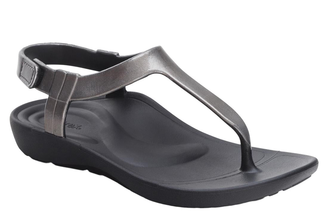 AETREX Skyler Sandals Pewter