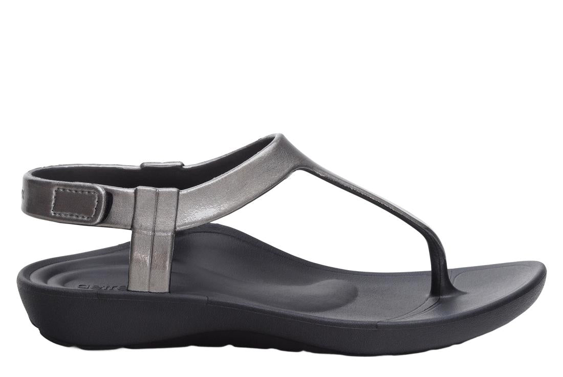 AETREX Skyler Sandals Pewter