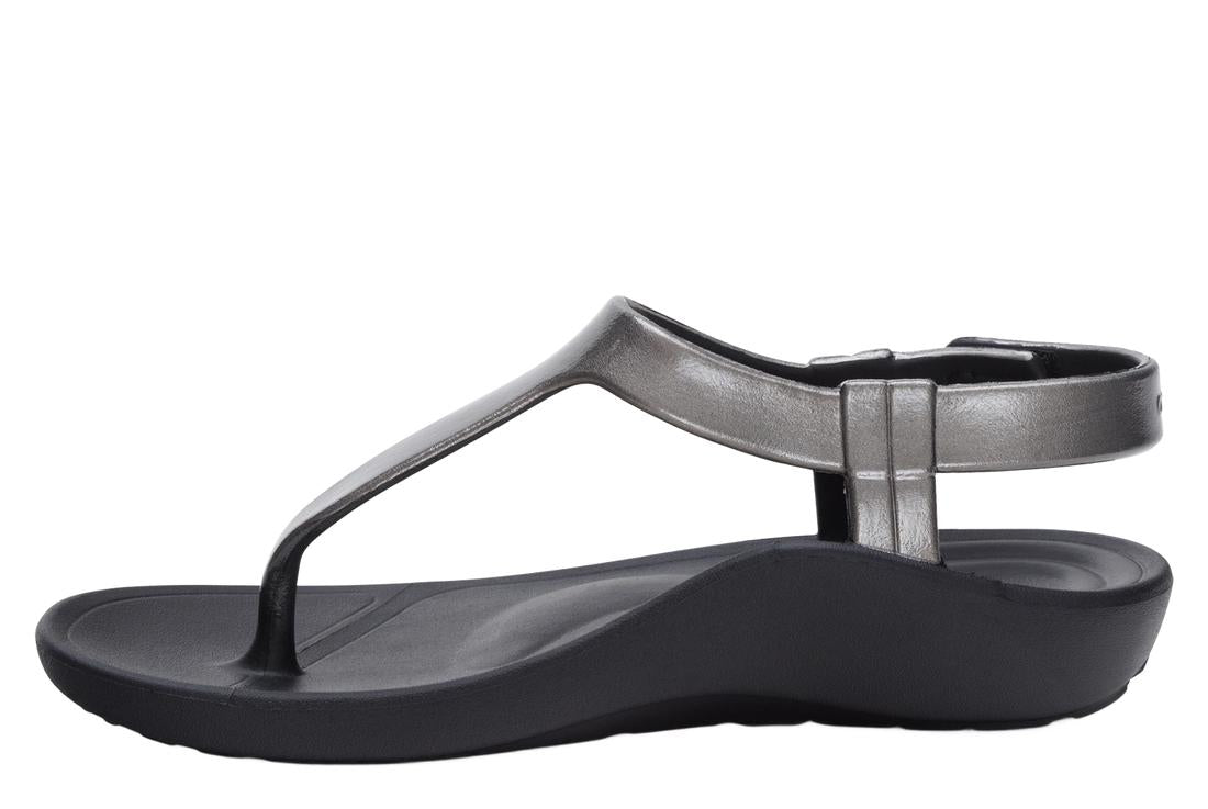 AETREX Skyler Sandals Pewter