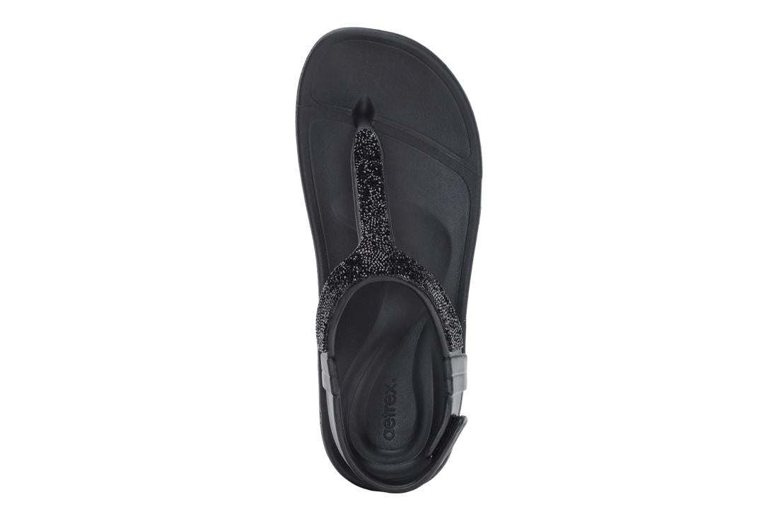 AETREX Skyler Sandals Black Embellished