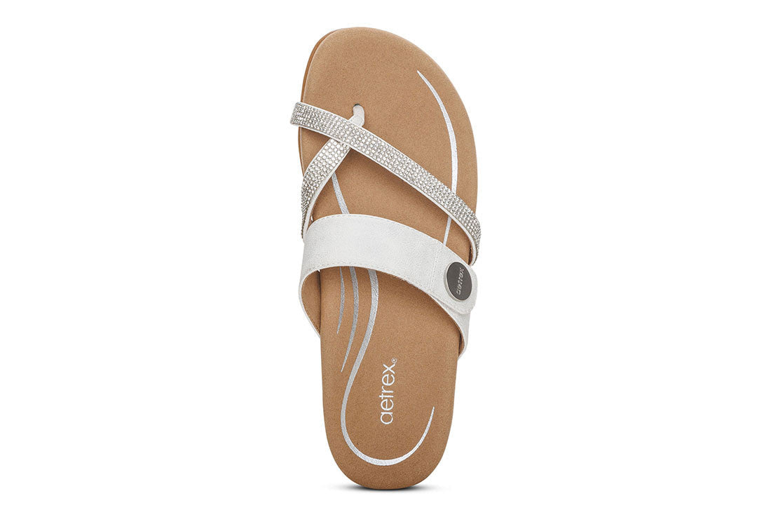 Izzy Sparkle Womens White - Aetrex PH -