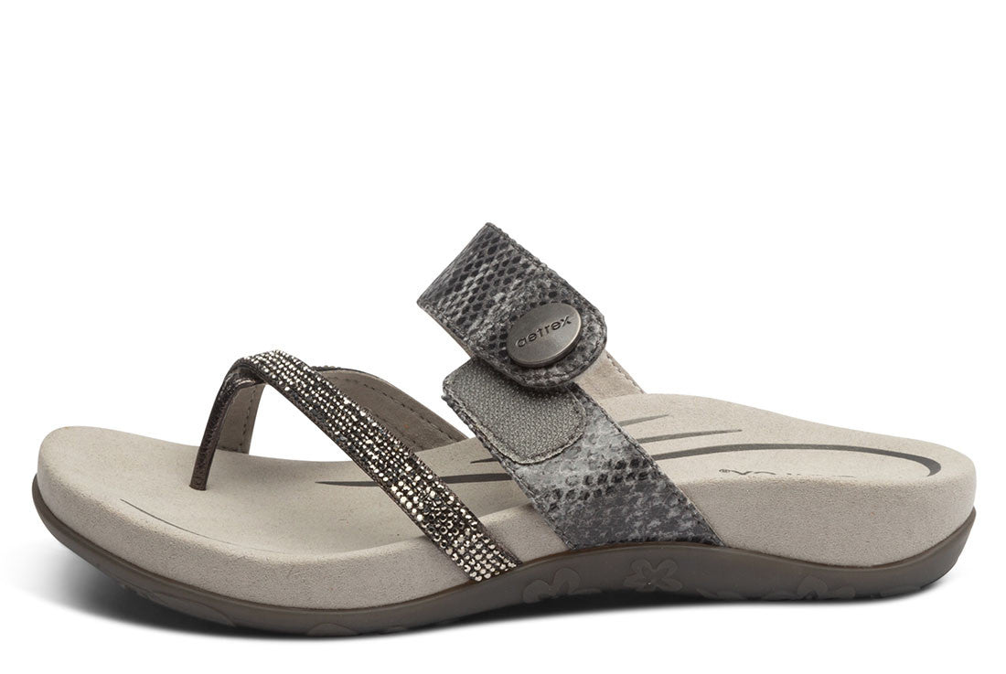 Izzy Sparkle Womens Pewter - Aetrex PH -