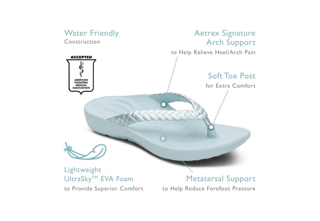 AETREX Vicki Toe Post Sandals