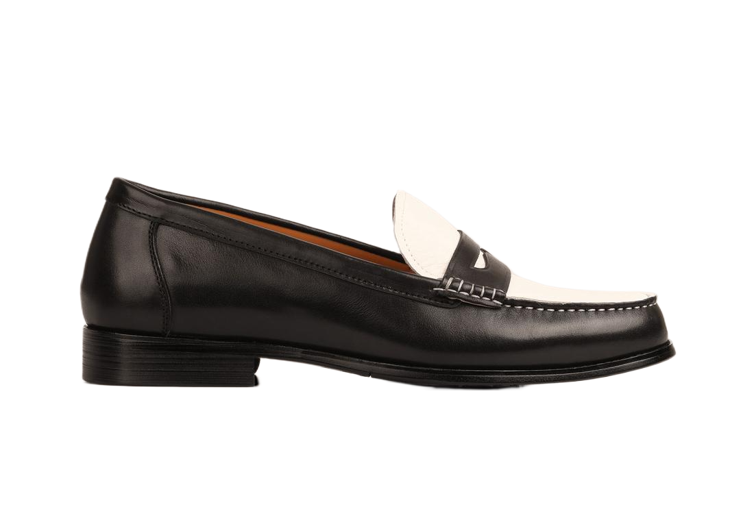 SLEDGERS Noel II Penny Loafers Black & White