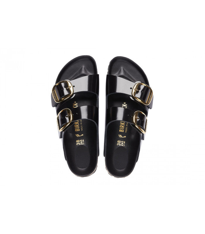 BIRKENSTOCK Arizona Big Buckle High-Shine Finish Hex Womens Black