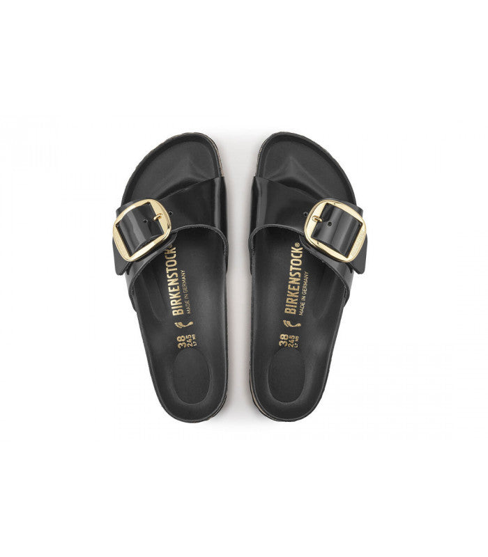 BIRKENSTOCK Madrid Big Buckle High-Shine Finish Hex Womens Black