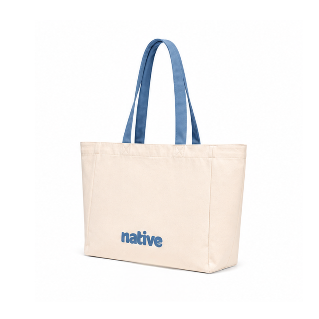Native NATIVE OCEAN BLUE & IVORY TOTEBAG