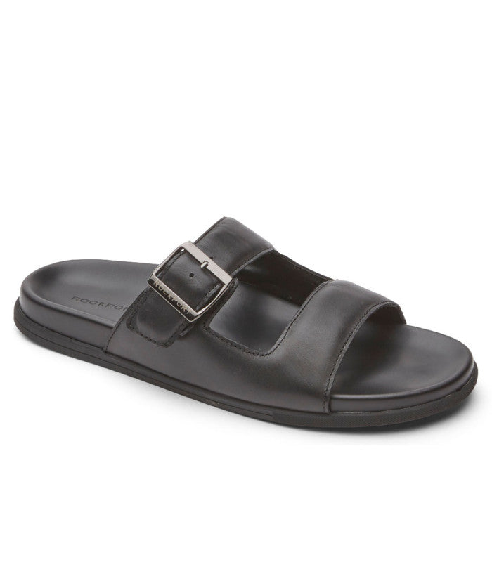ROCKPORT Darron Buckle Slide Mens Black