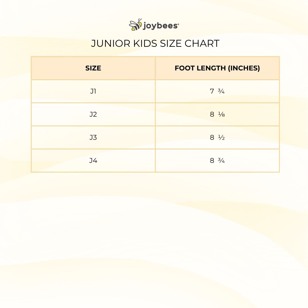 Joybees Size Chart Kids