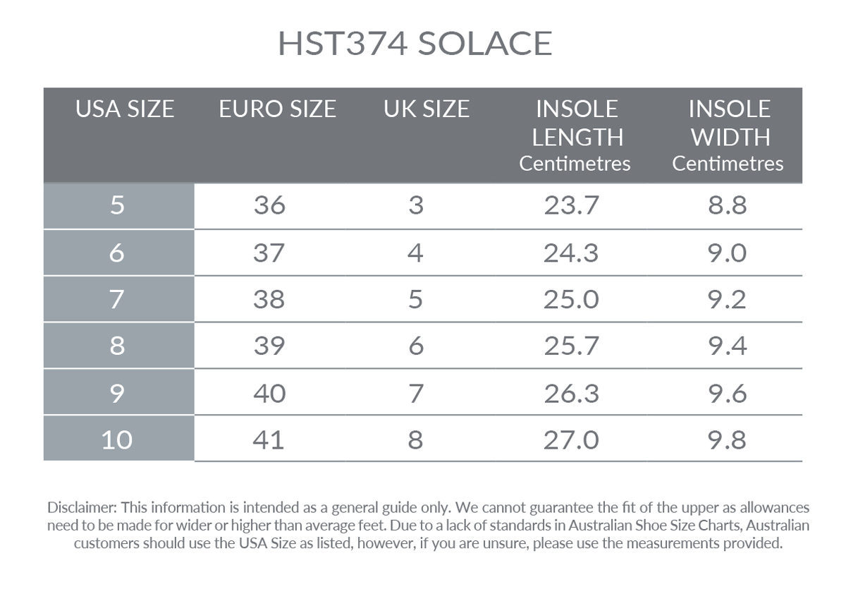 Holster Size Chart Solace